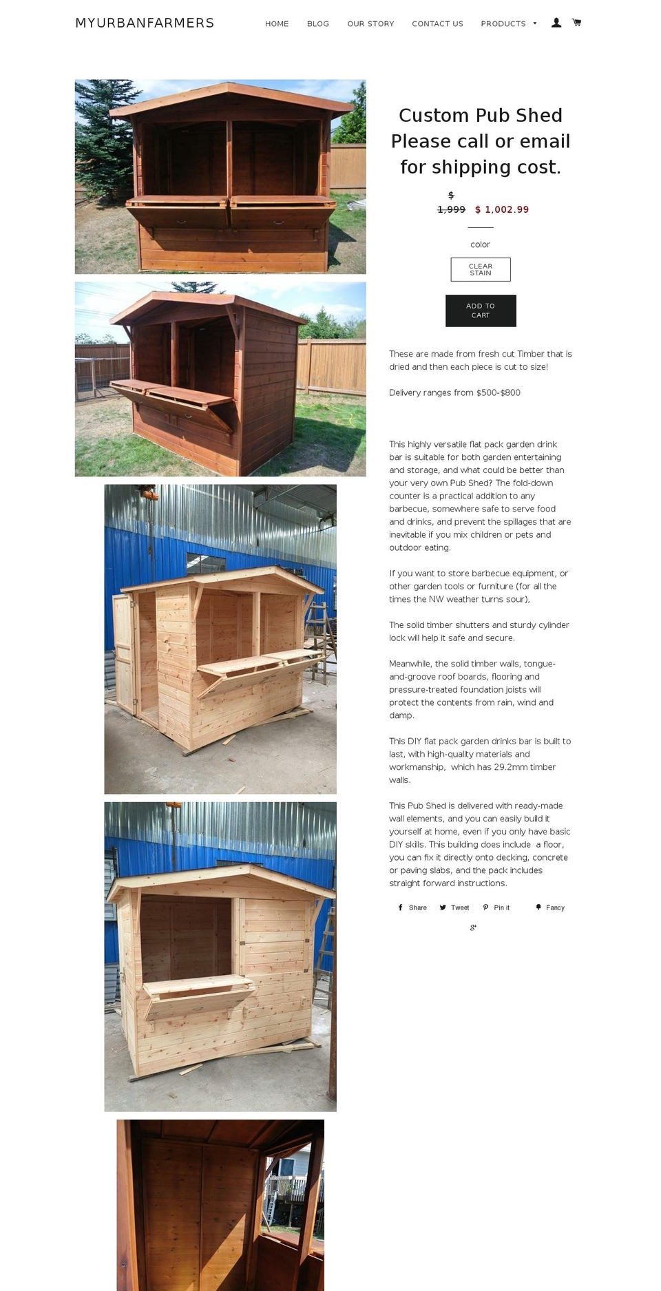 pubshedsnw.com shopify website screenshot