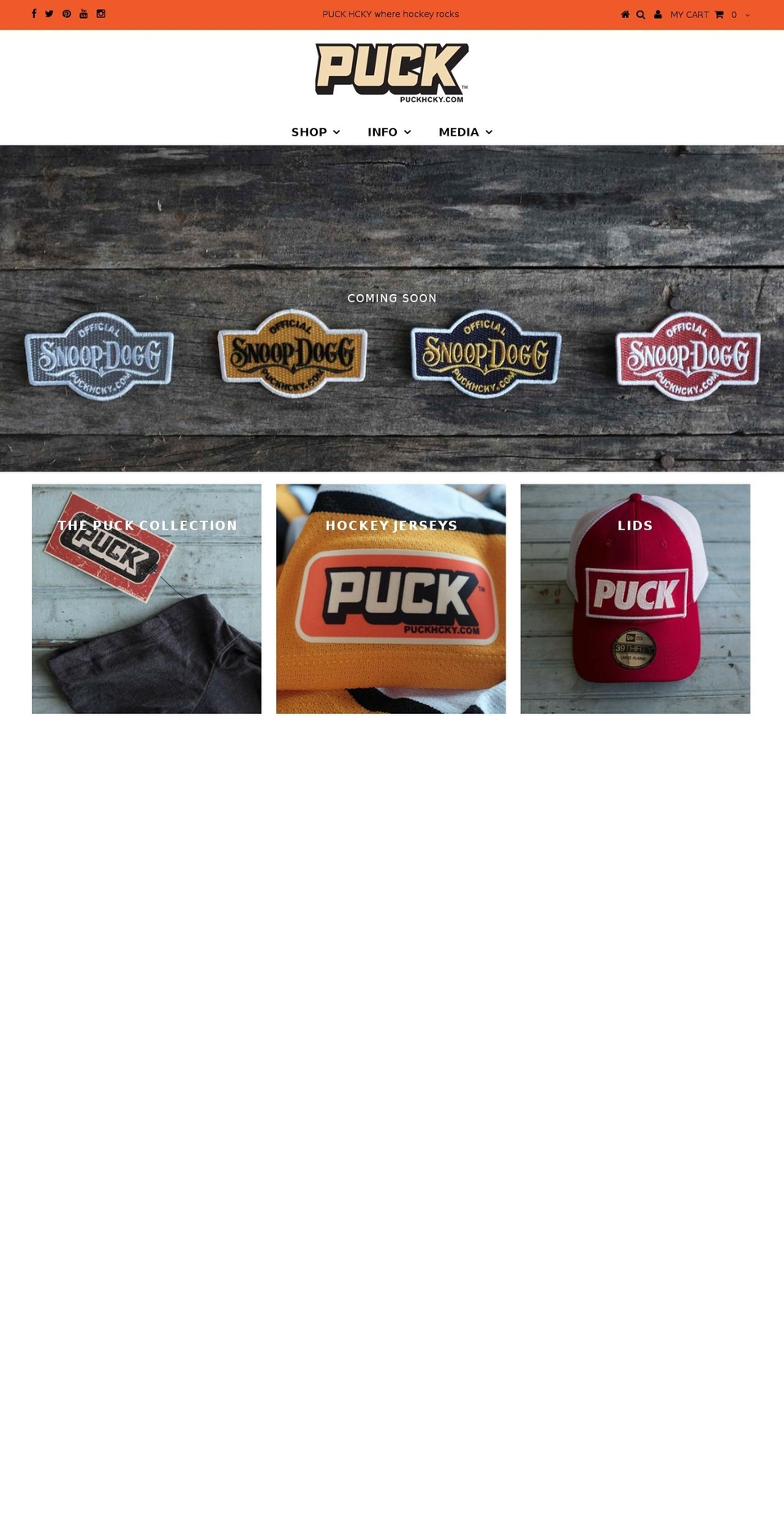 puckbrands.com shopify website screenshot