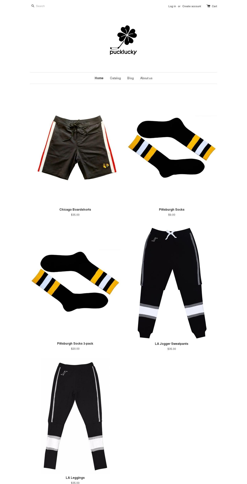 pucklucky.com — Shopify storefront screenshot