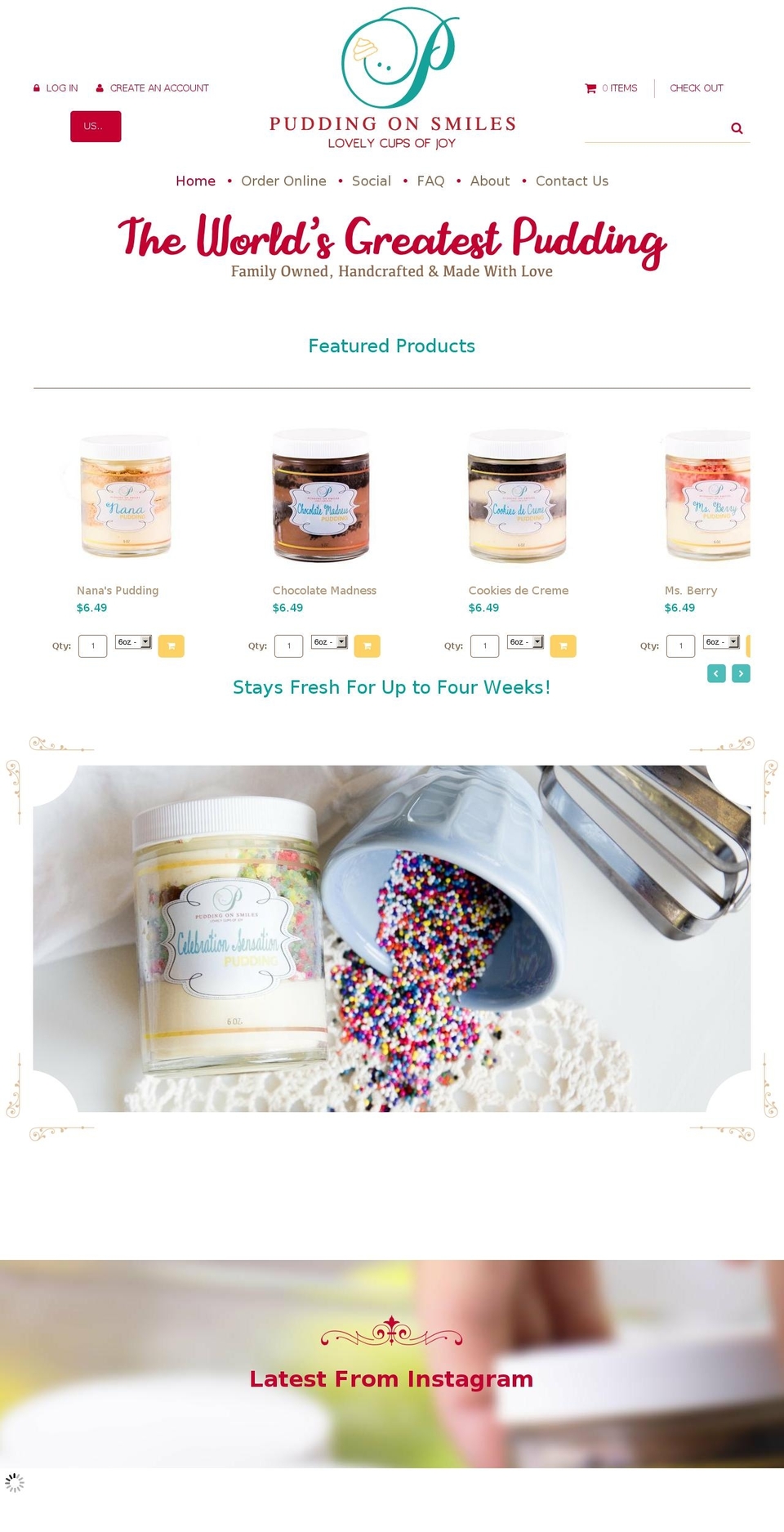 theme164 Shopify theme site example puddingonsmiles.com