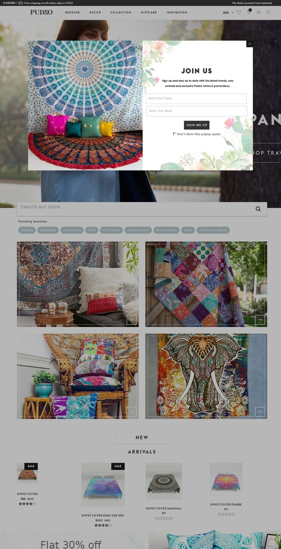 pudzo.com shopify website screenshot