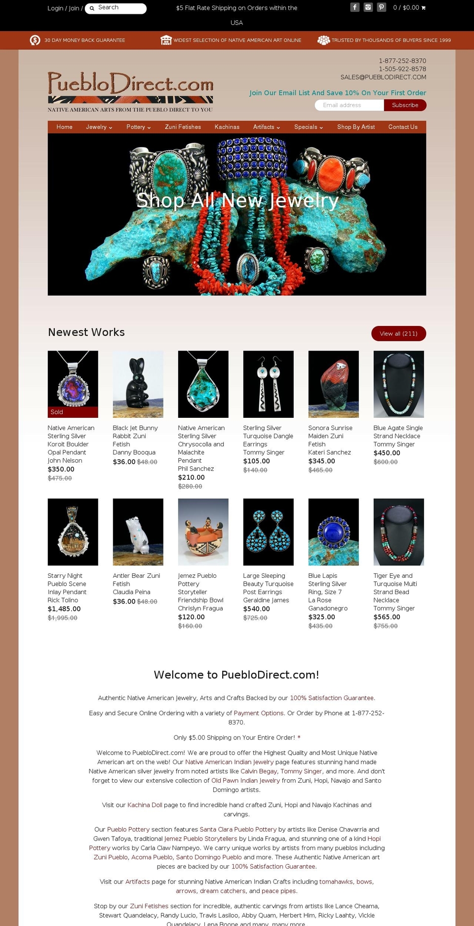 Canopy Shopify theme site example pueblodirect.com