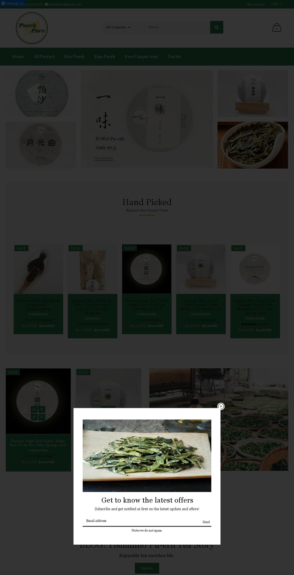 install-01 Shopify theme site example puerhpure.com