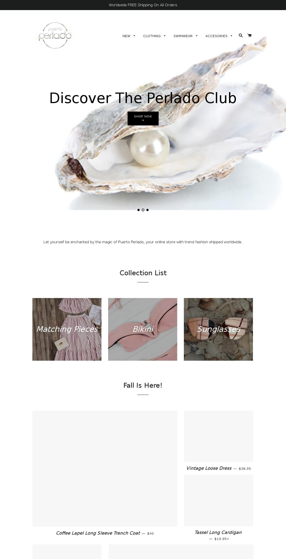 puertoperlado.com — Shopify storefront screenshot