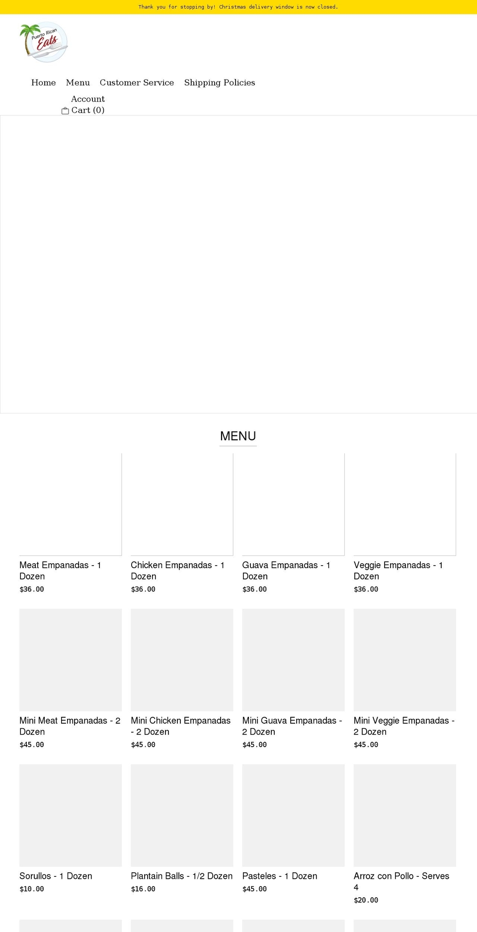 puertoricaneats.com shopify website screenshot