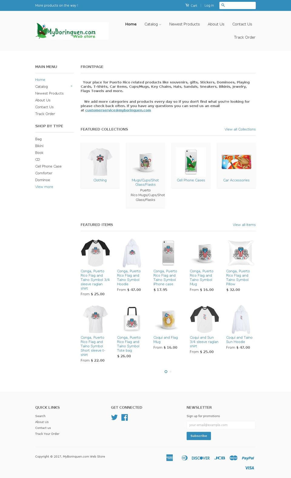 puertoricosouvenir.com shopify website screenshot