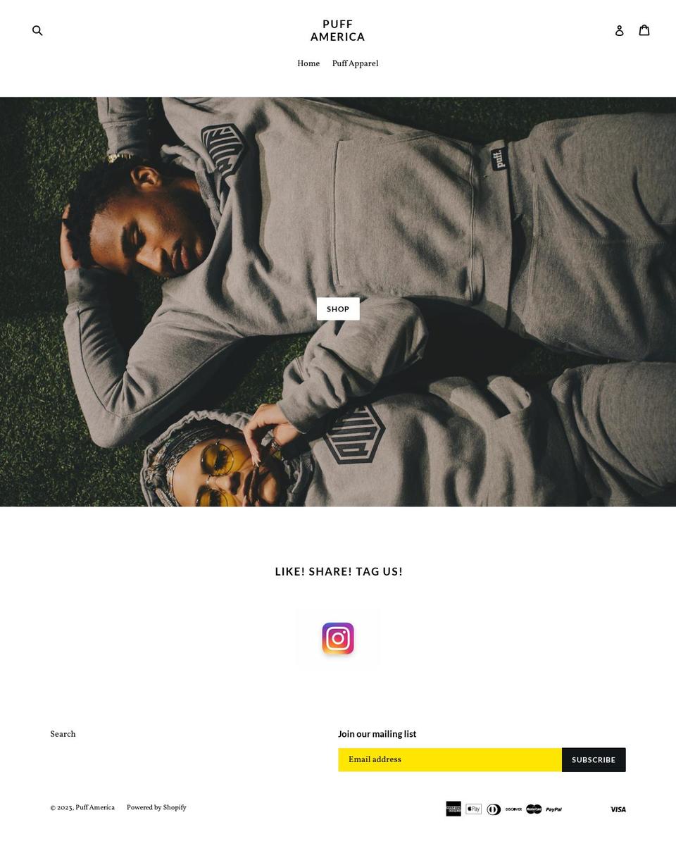 puffamerica.com shopify website screenshot