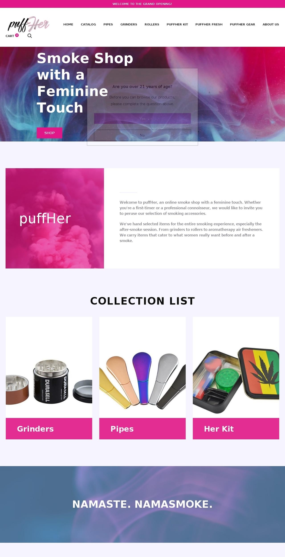 puffher.com — Shopify storefront screenshot