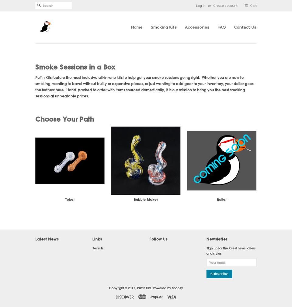puffinkits.com shopify website screenshot
