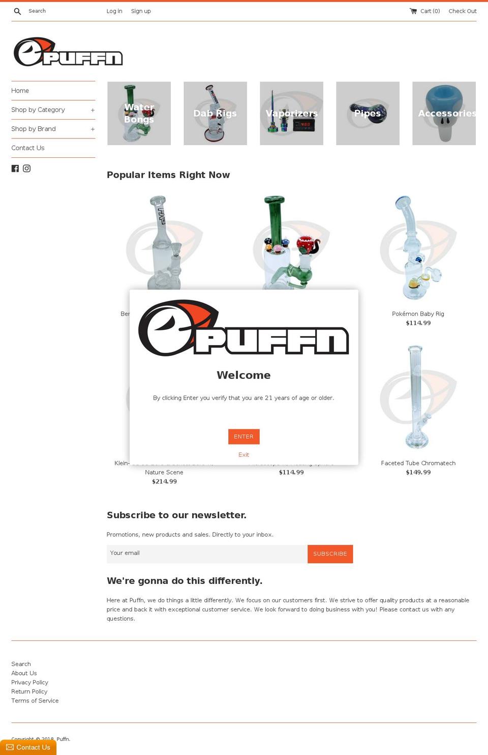 puffn.com — Shopify storefront screenshot