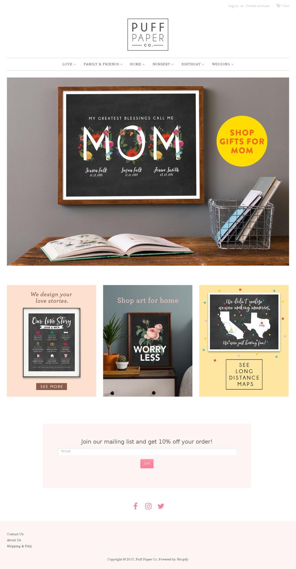 puffpaperco.com shopify website screenshot