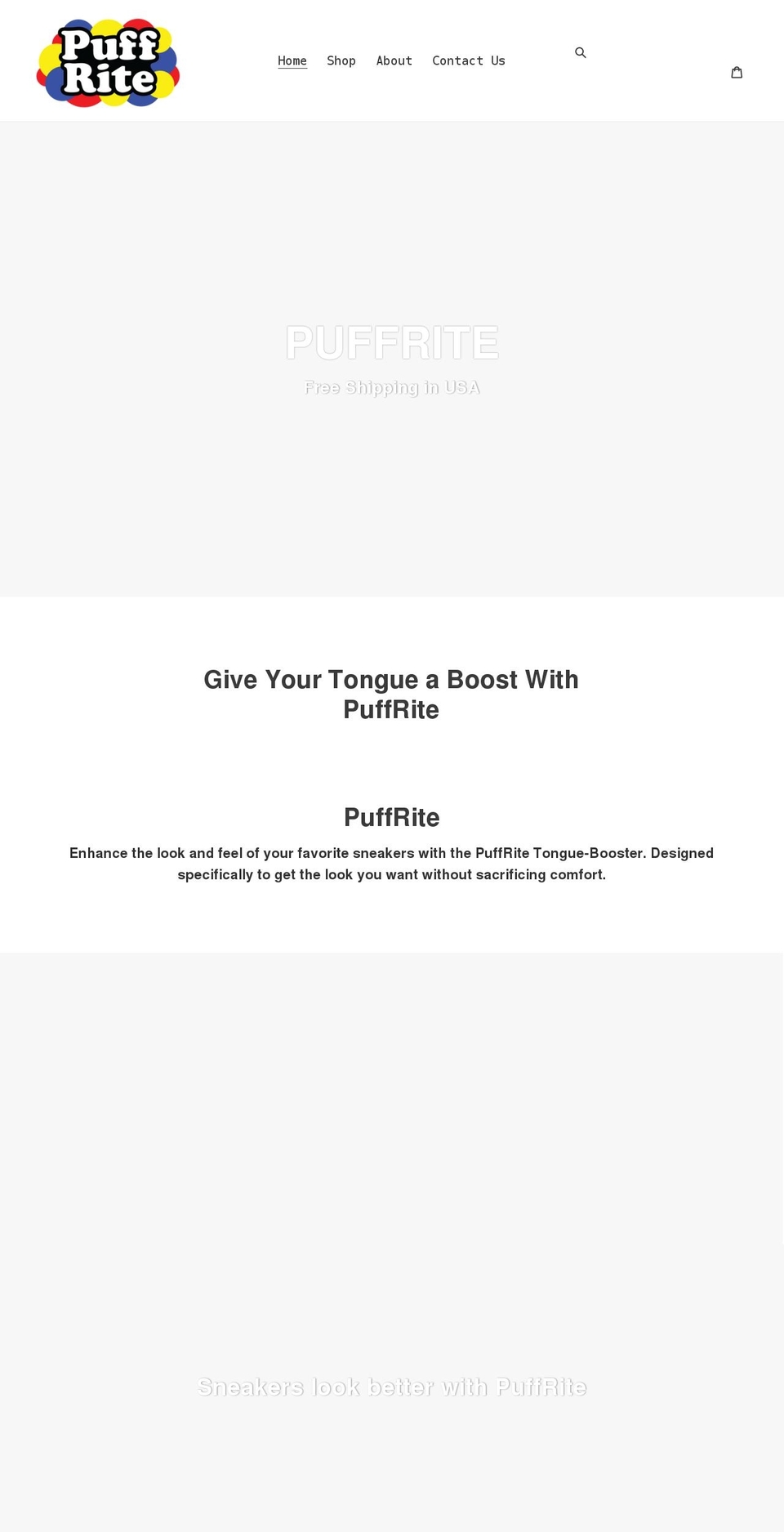 puffrite.com shopify website screenshot