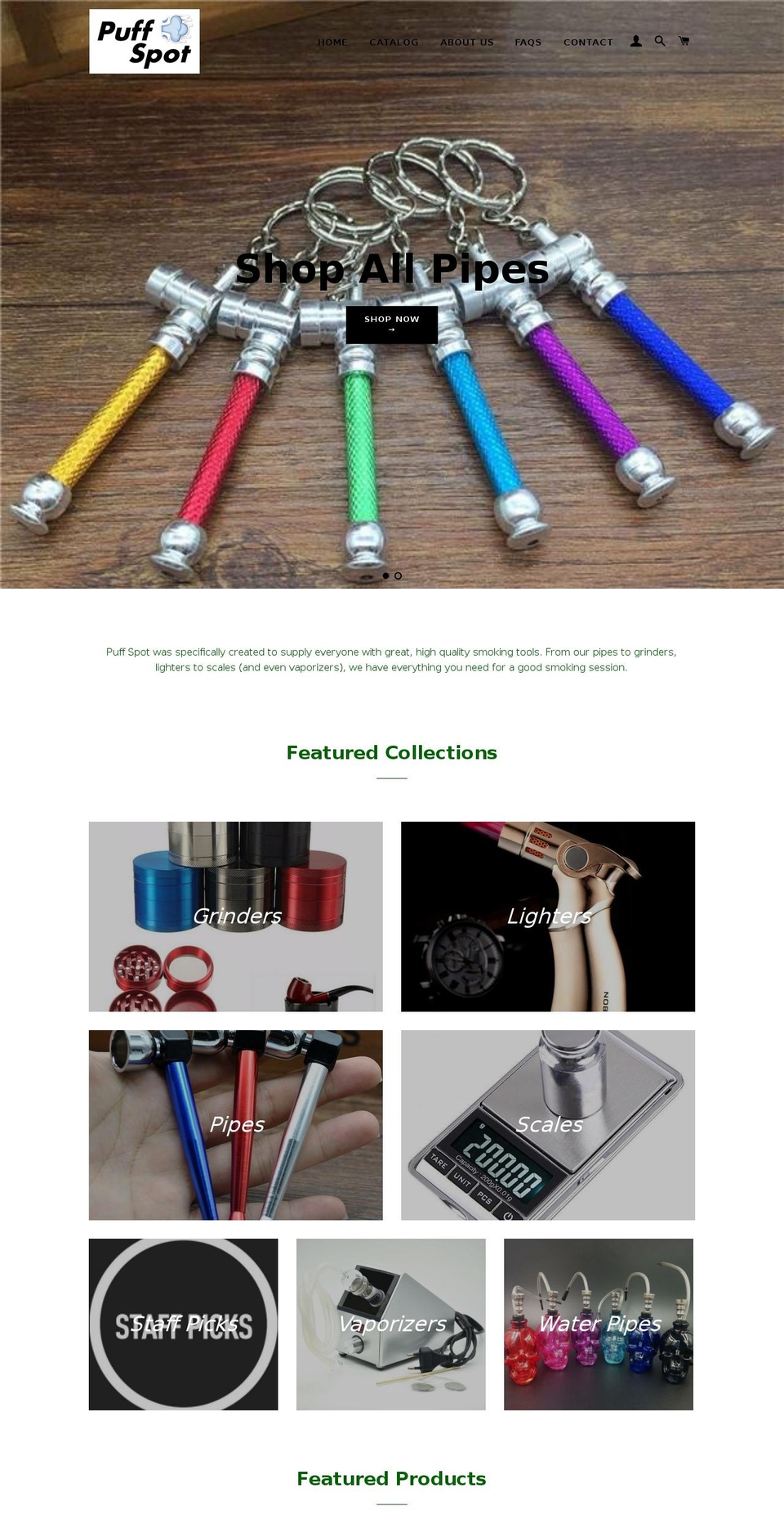 puffspot.com shopify website screenshot