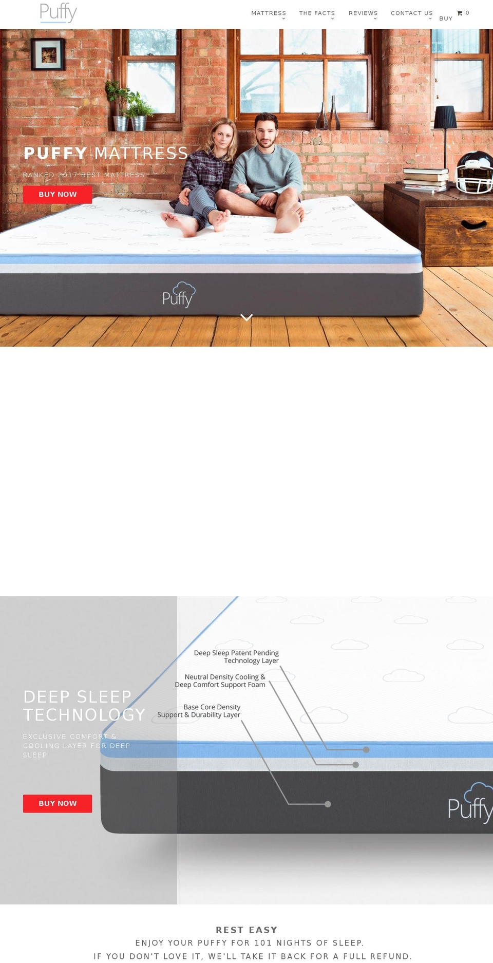 puffy.com shopify website screenshot