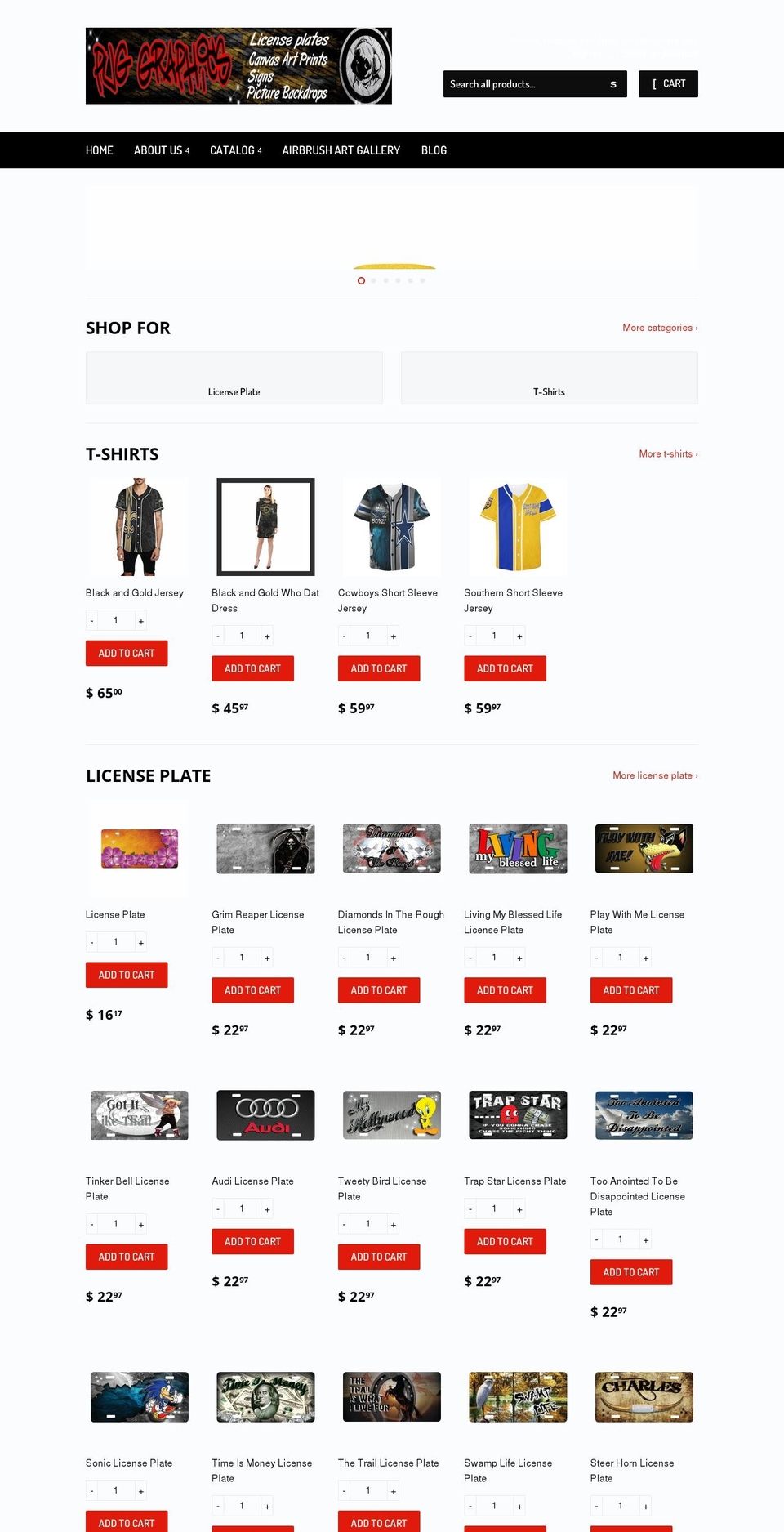 pug-graphics.myshopify.com shopify website screenshot