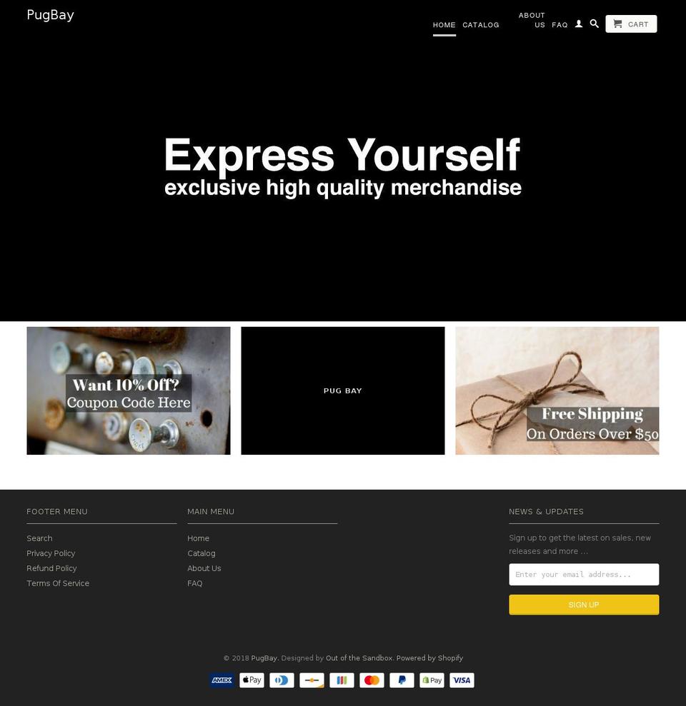 pugbay.com — Shopify storefront screenshot