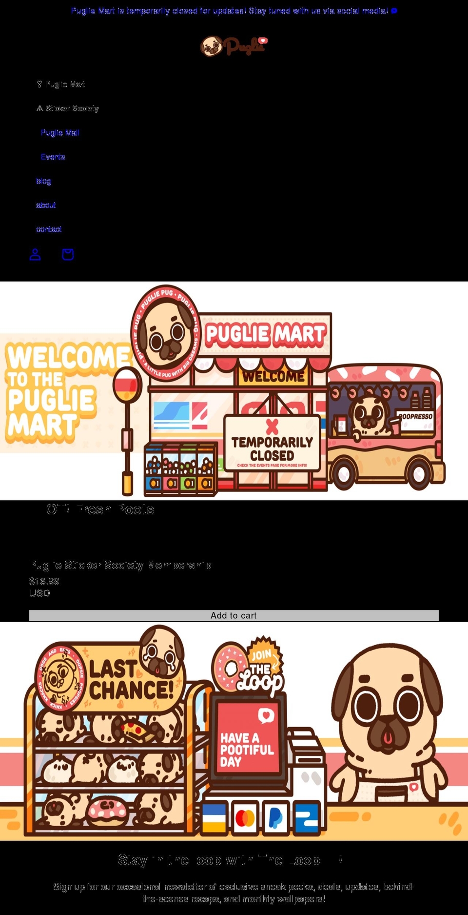 pugliepug.com shopify website screenshot