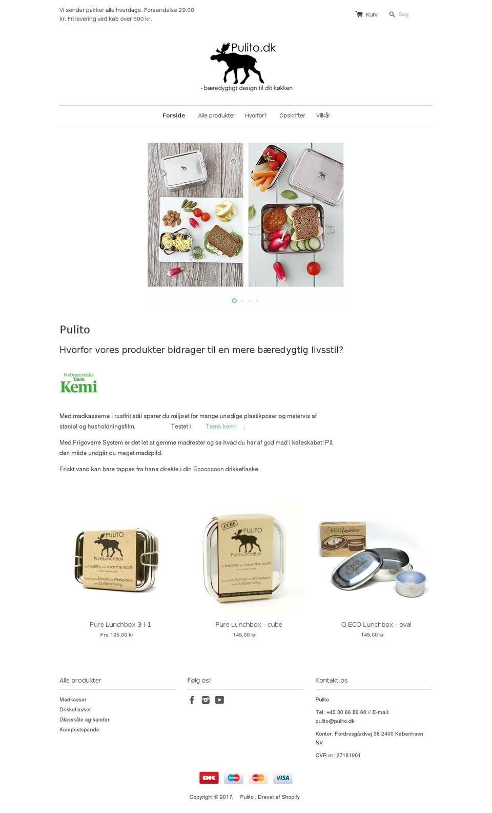 pulito.dk shopify website screenshot