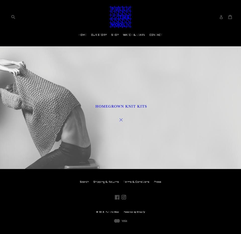 pull-the-wool.com shopify website screenshot