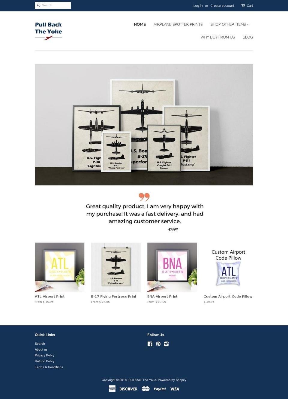 pullbacktheyoke.com — Shopify storefront screenshot