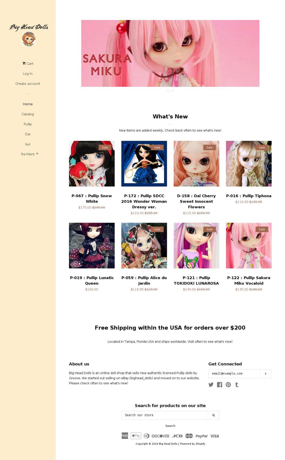 pullipstyledolls.com shopify website screenshot