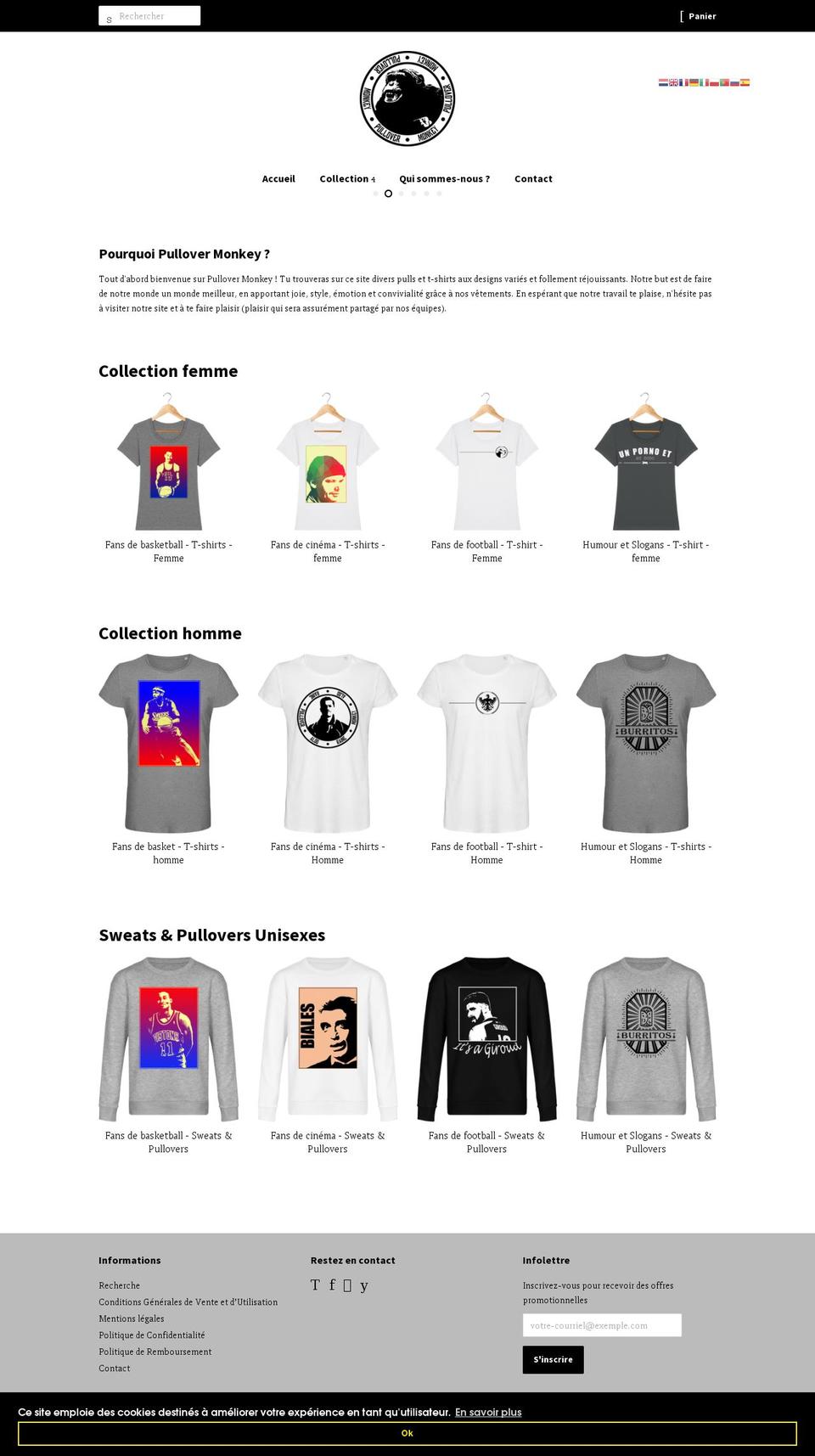 pullover-monkey.com — Shopify storefront screenshot