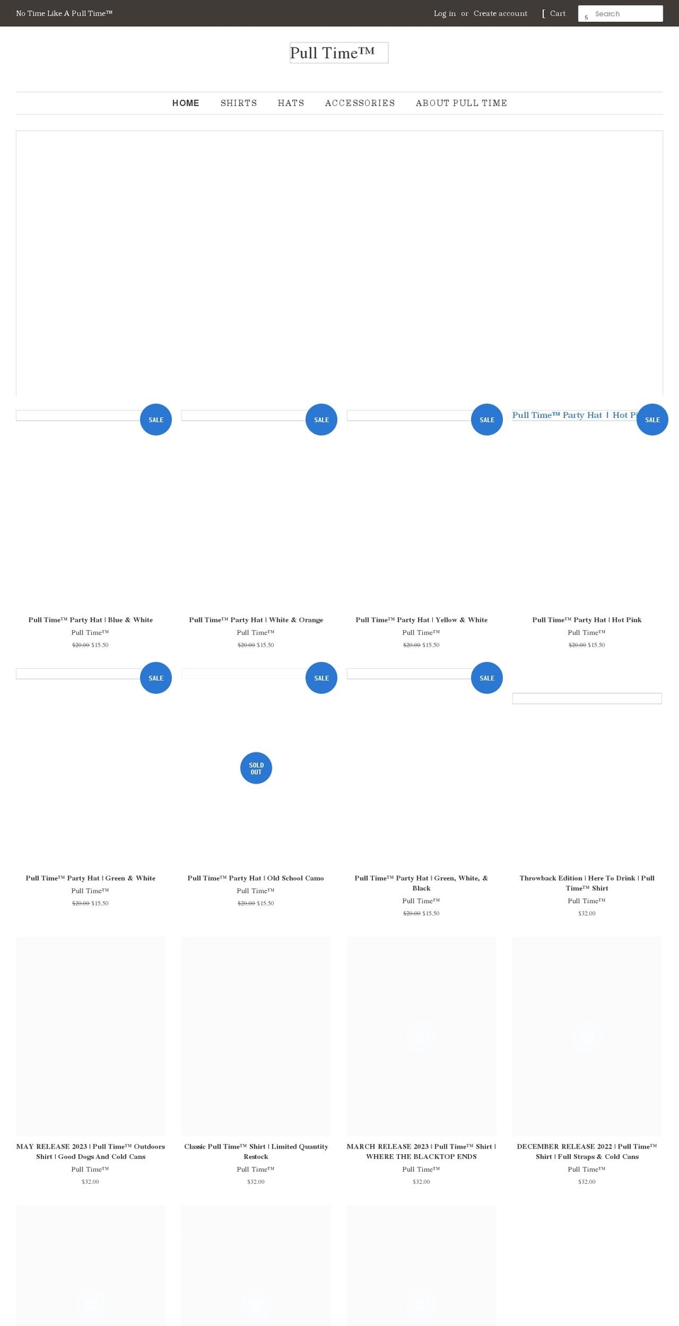 pulltimecrew.com shopify website screenshot