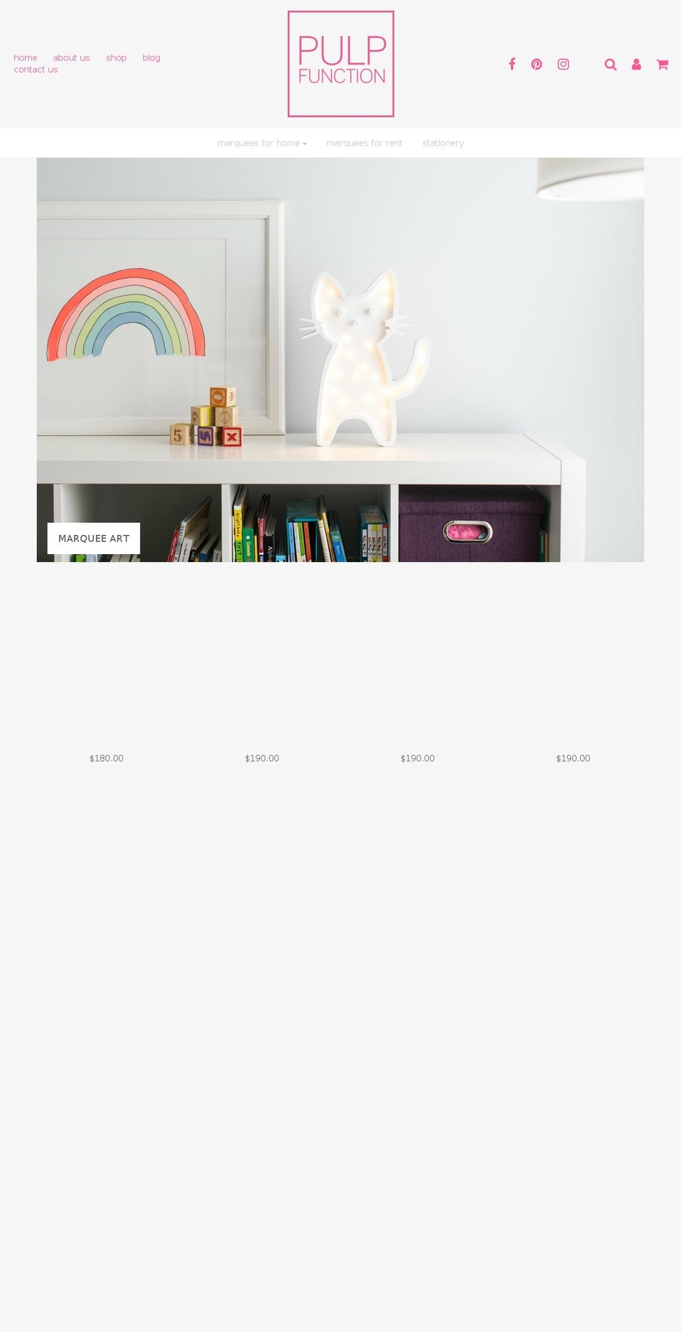 pulpfunction.com shopify website screenshot