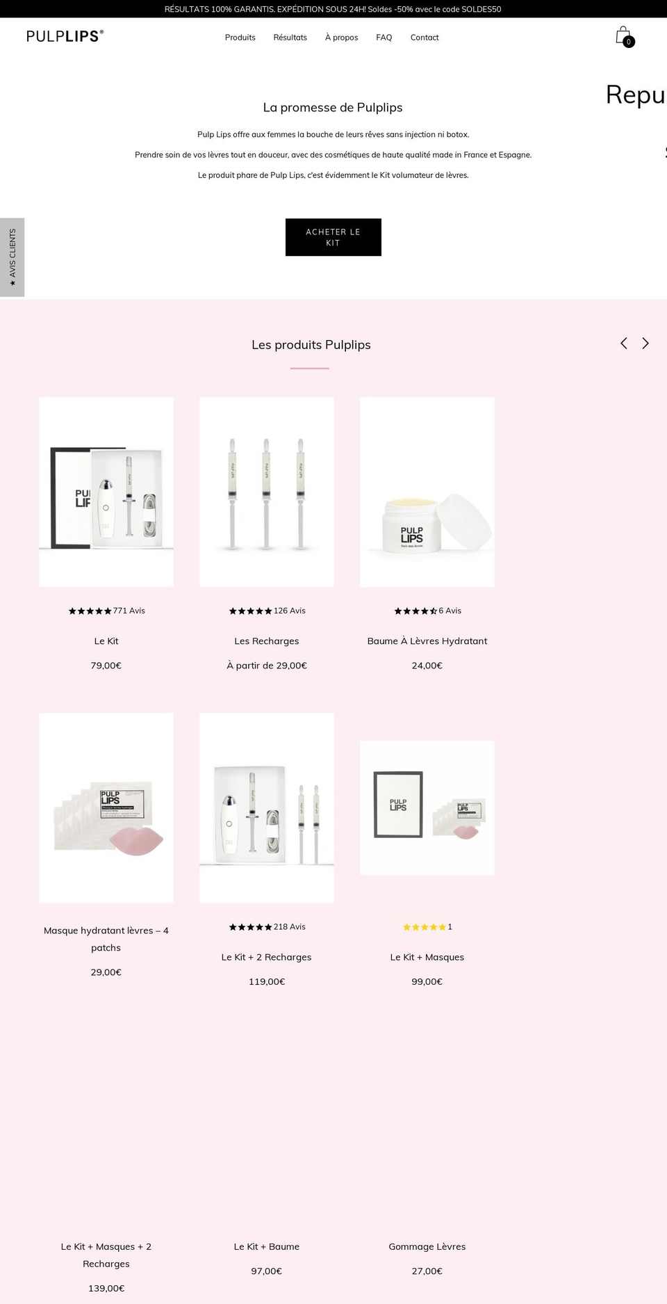 pulplips.com shopify website screenshot