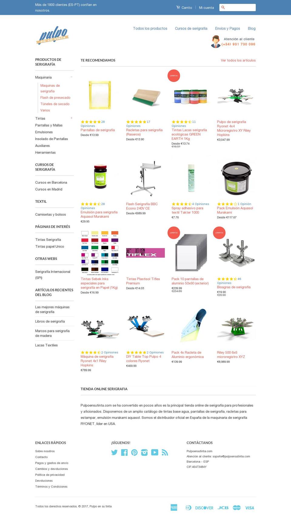 Yanka Shopify theme site example pulpoensutinta.com
