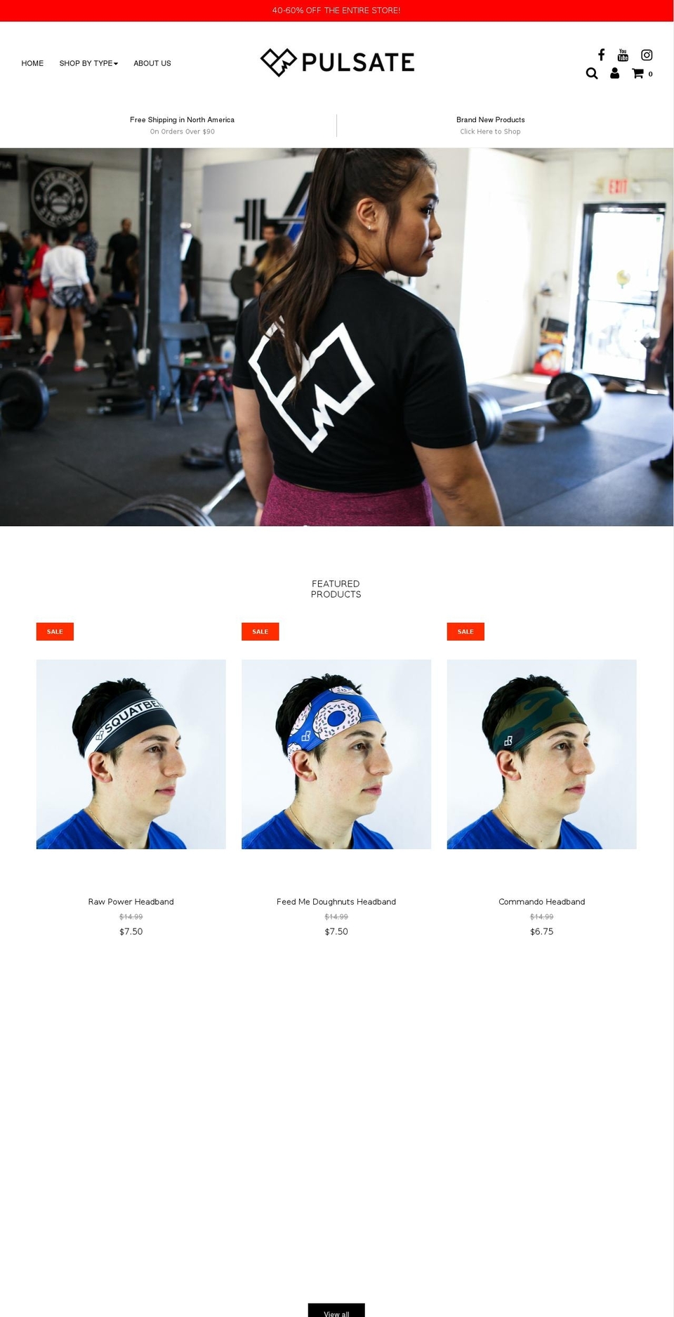 pulsateathleticwear.com shopify website screenshot