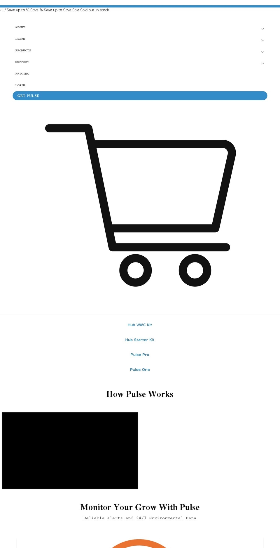 pulsegrow.com shopify website screenshot