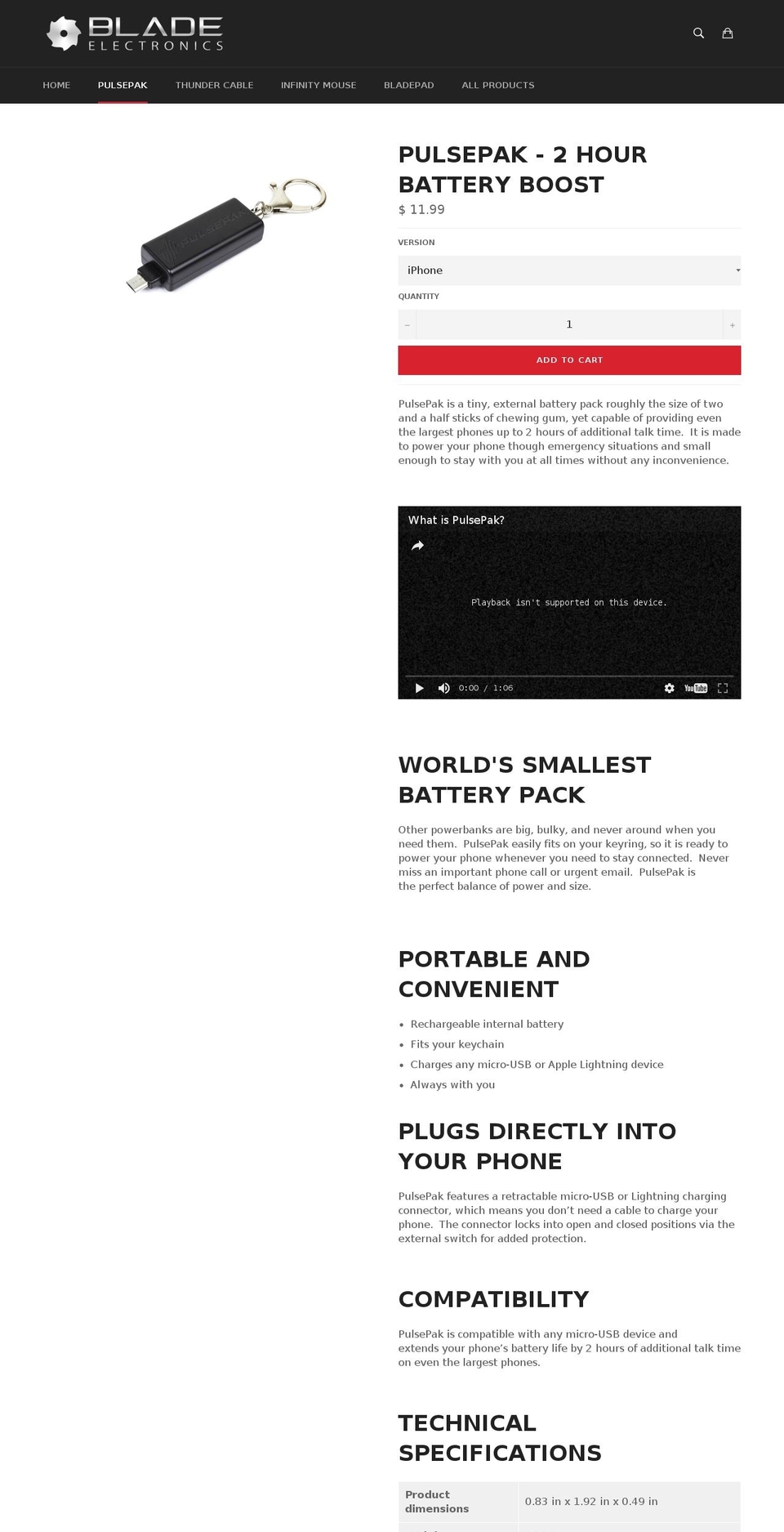 pulsepak.com shopify website screenshot