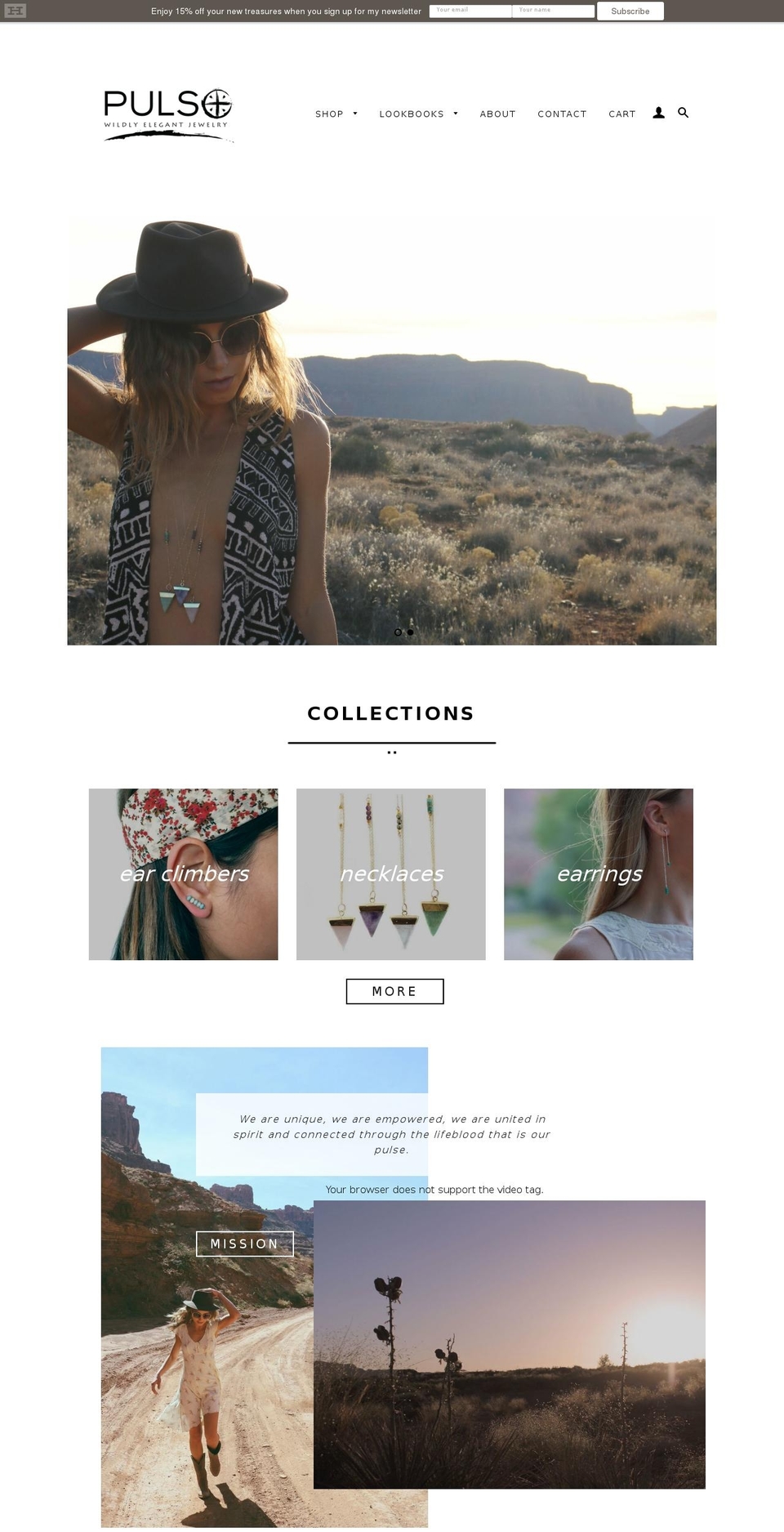 pulsojewelry.com shopify website screenshot