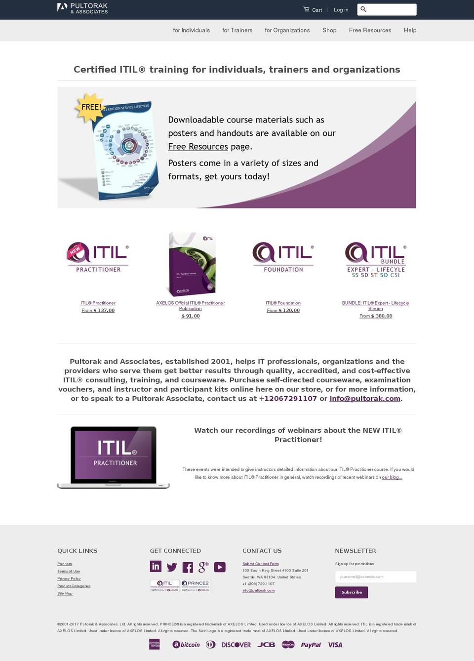 pultorak.com shopify website screenshot