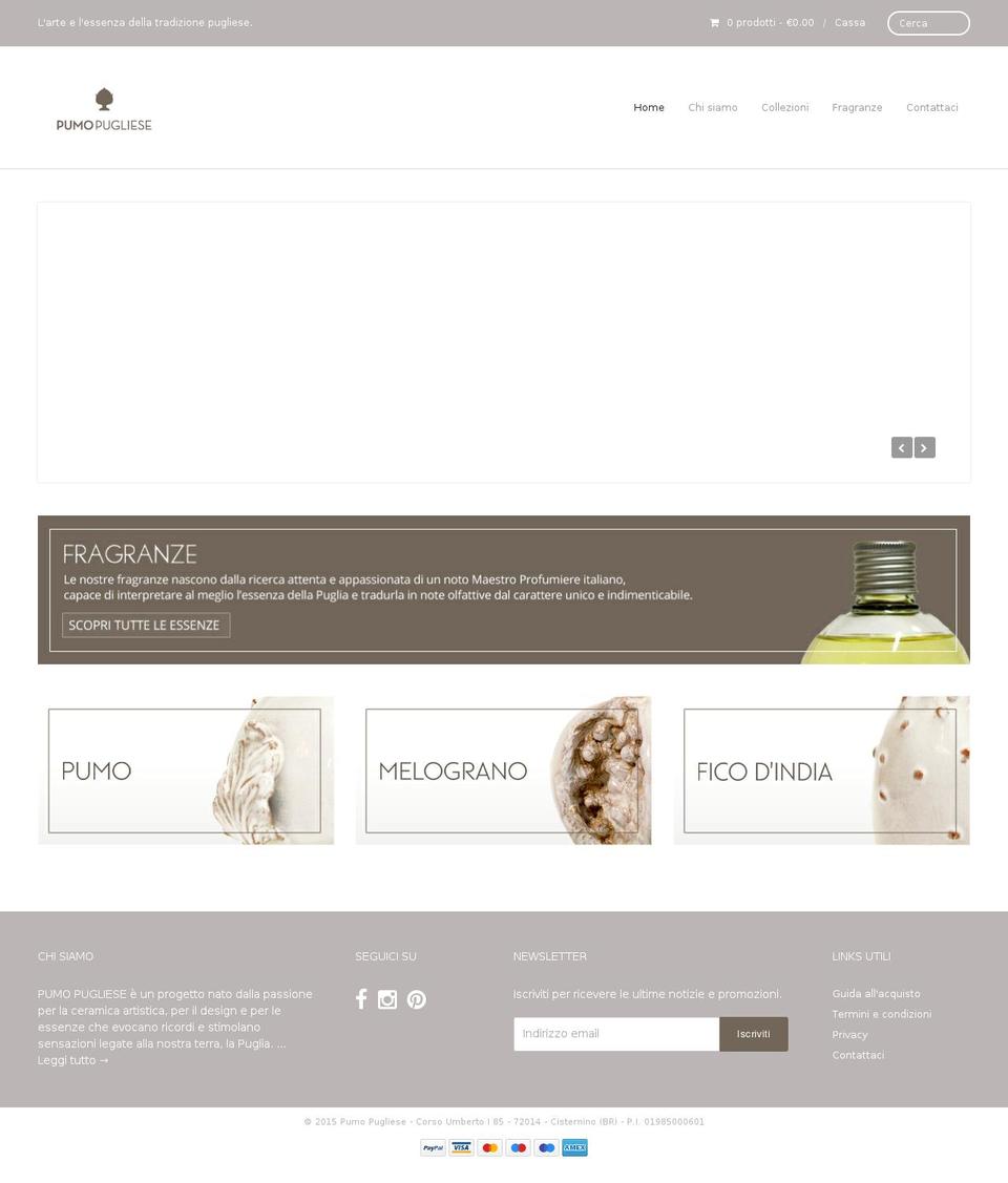 pumopugliese.com shopify website screenshot