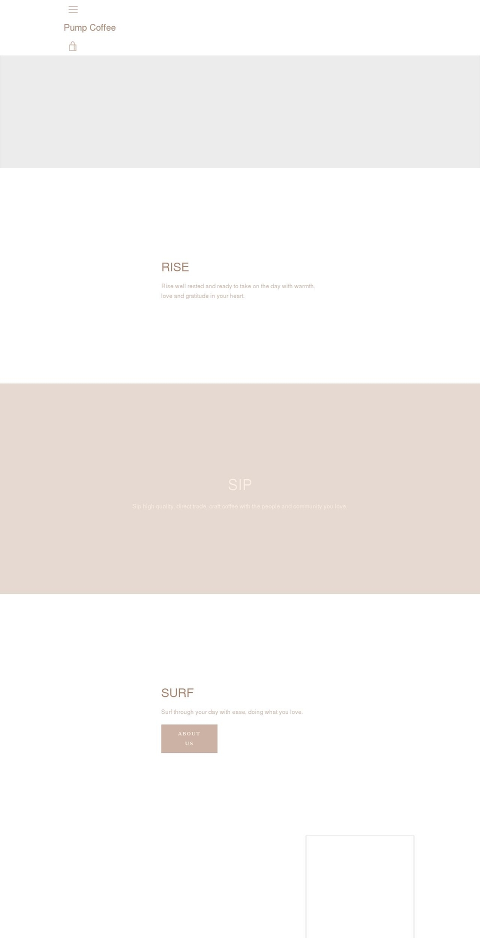 pumpcoffee.com shopify website screenshot