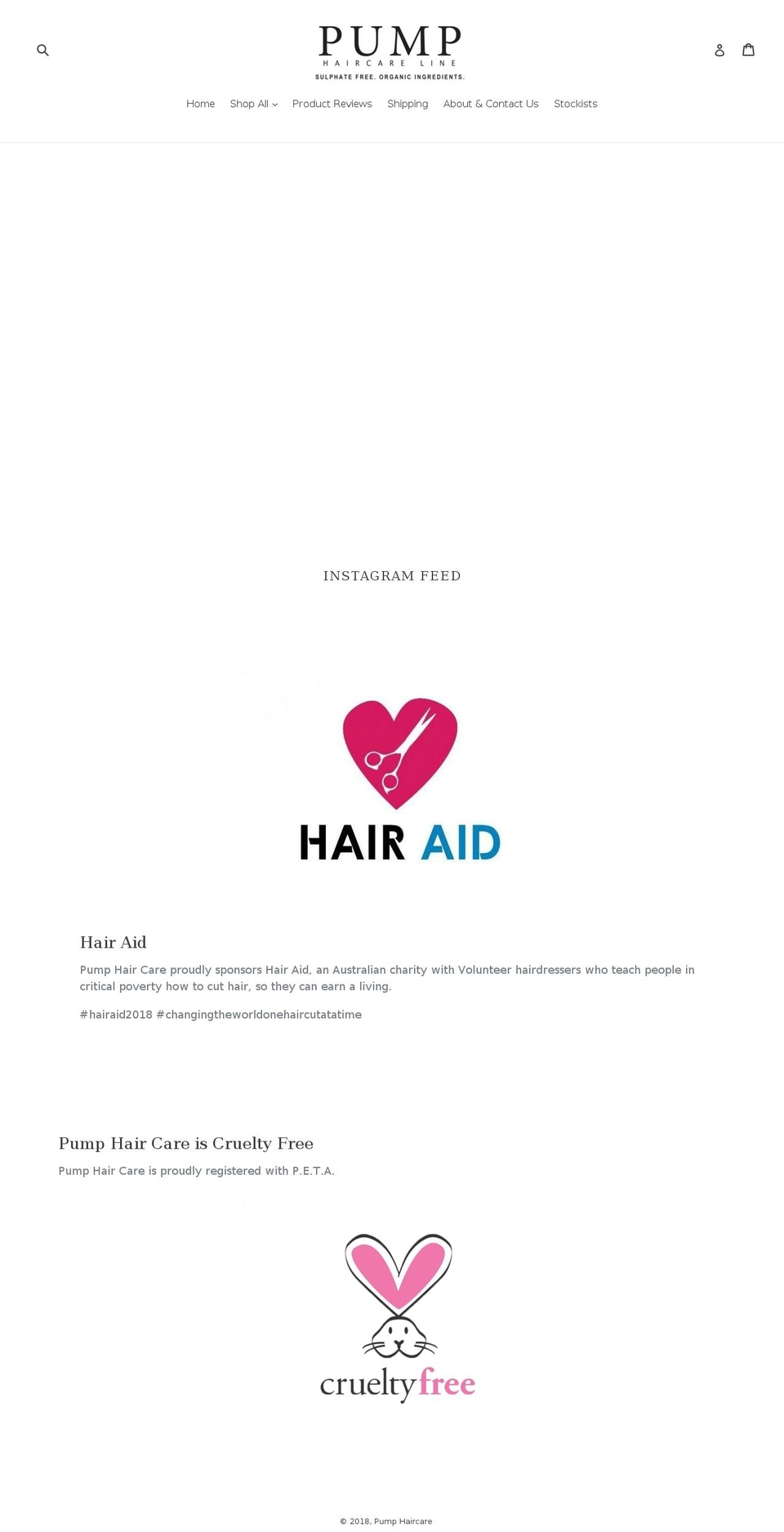 pumphaircare.com shopify website screenshot