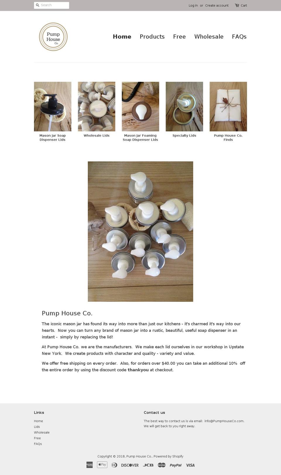 pumphouseco.com shopify website screenshot