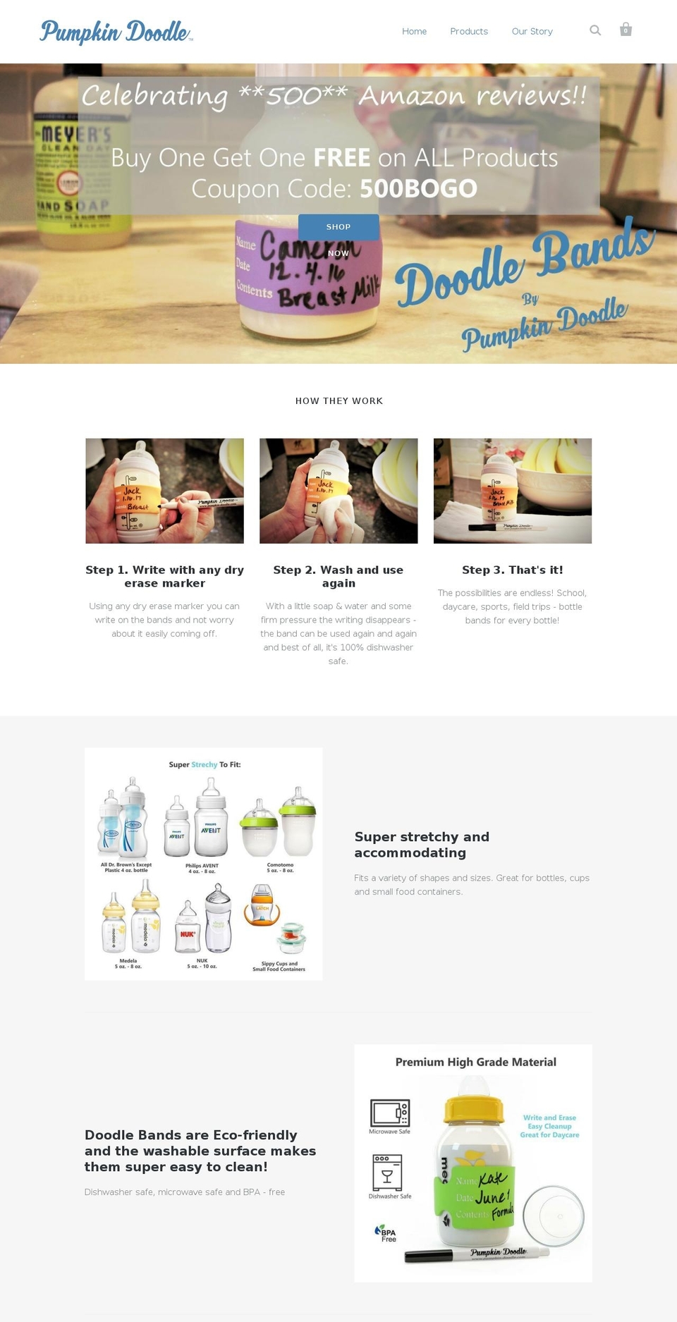 pumpkin-doodle.com shopify website screenshot