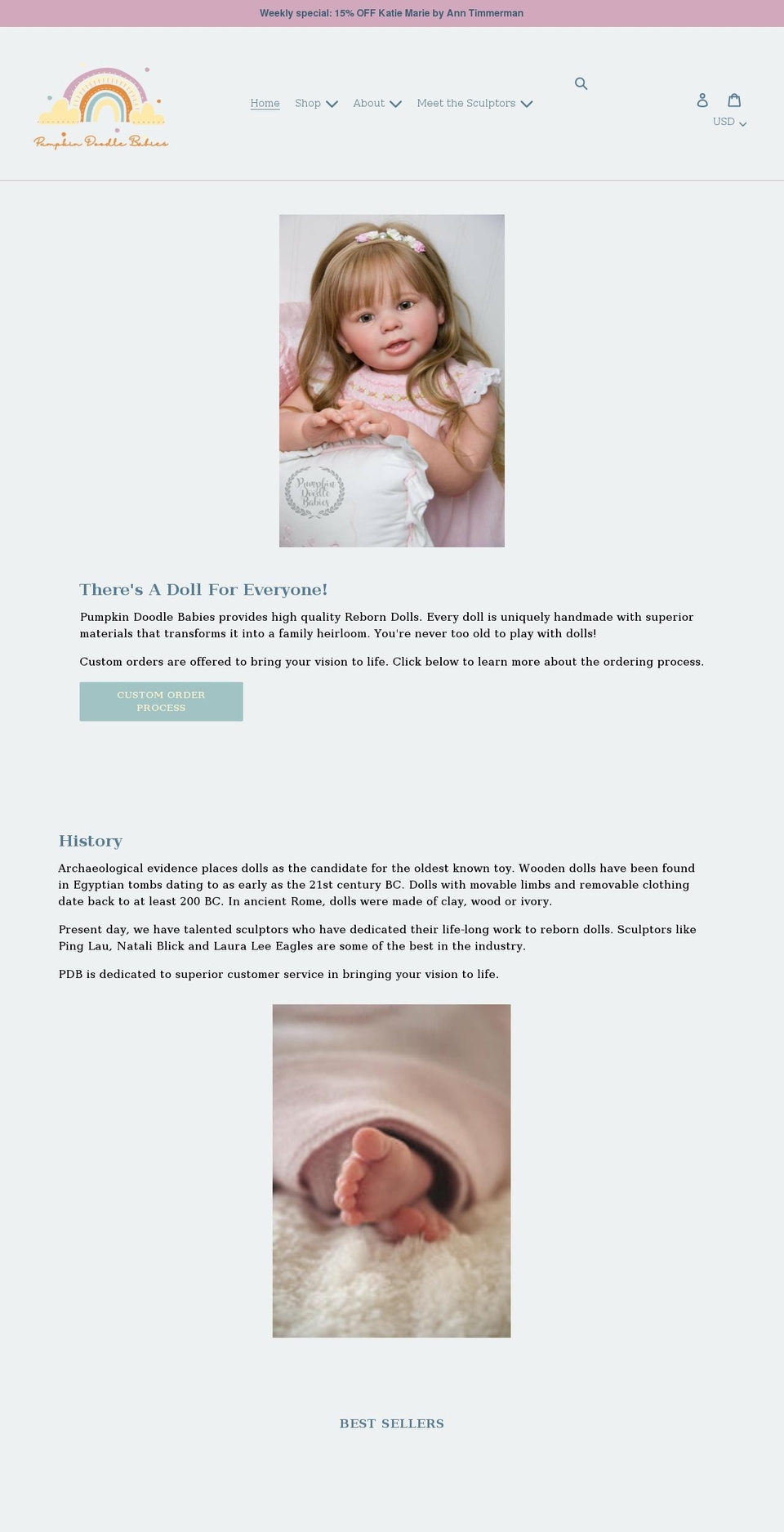 pumpkindoodlebabies.net shopify website screenshot
