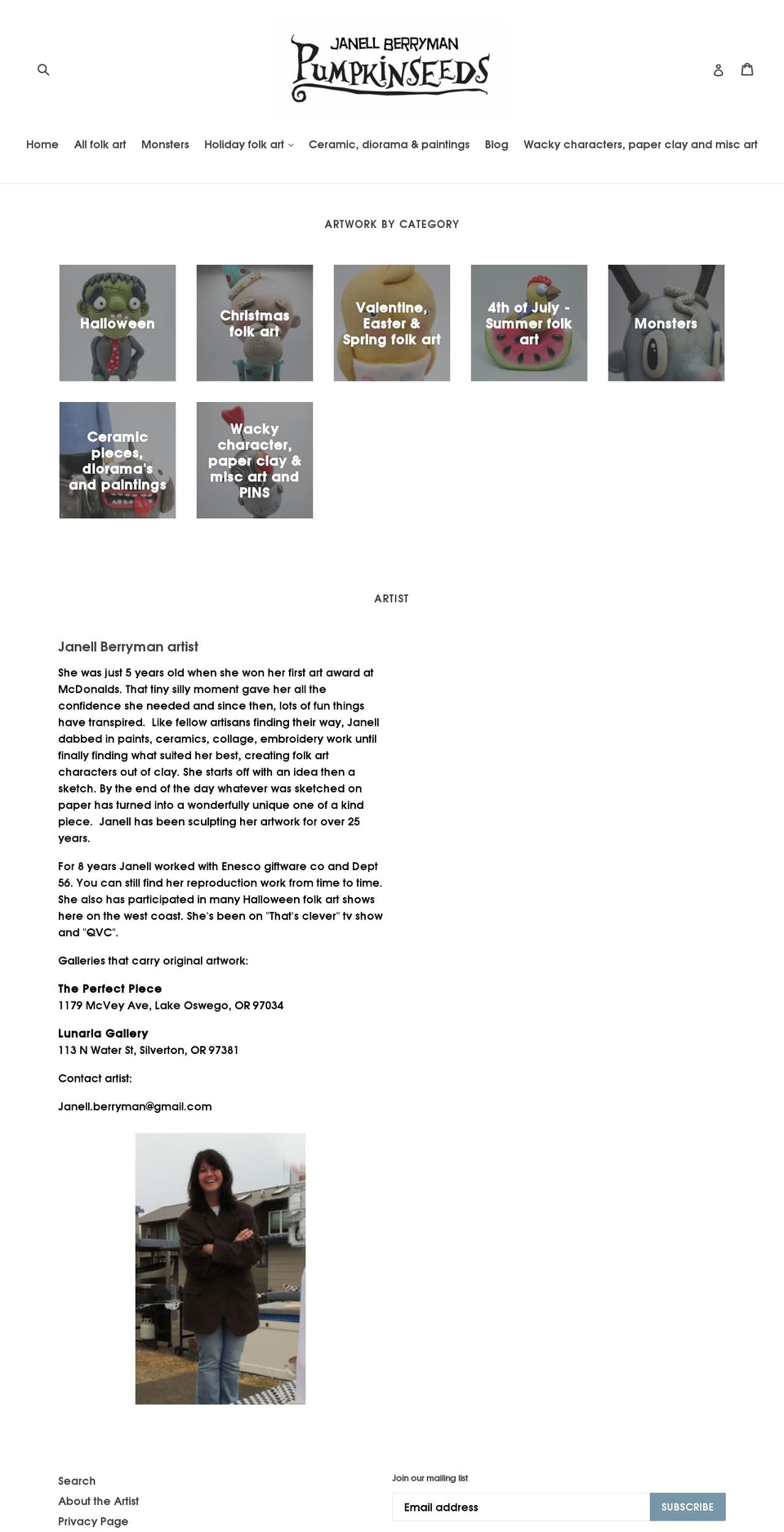pumpkinseedsfolkart.com — Shopify storefront screenshot