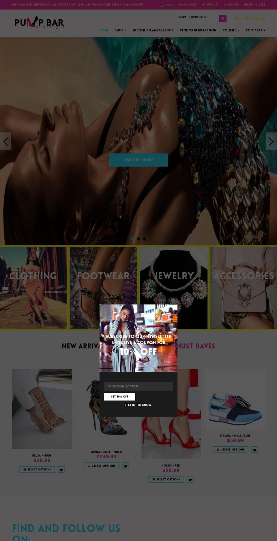 peacock-fashion-r27 Shopify theme site example pumpshoebar.com