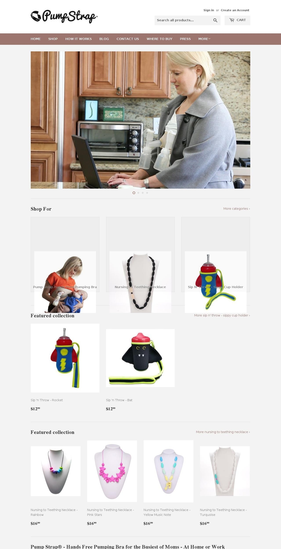 pumpstrap.com shopify website screenshot