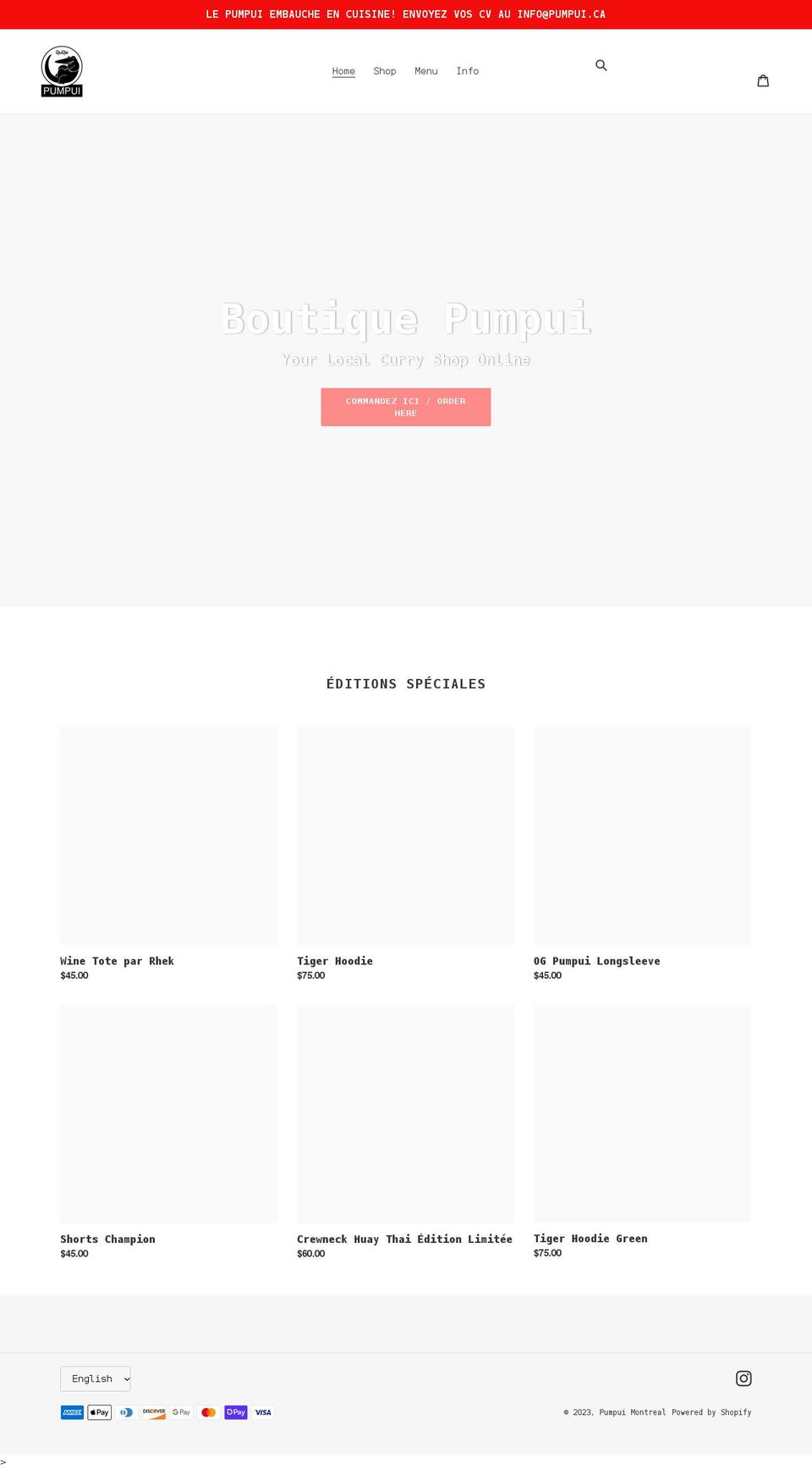 pumpui.ca shopify website screenshot