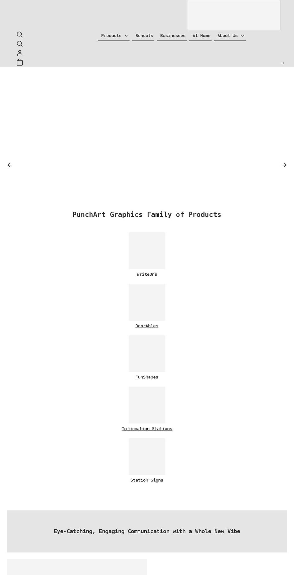 punchartgraphics.com shopify website screenshot