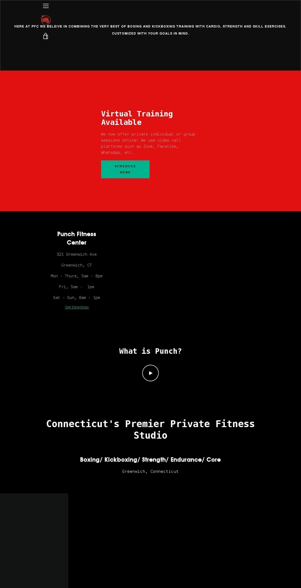punchgreenwich.com shopify website screenshot