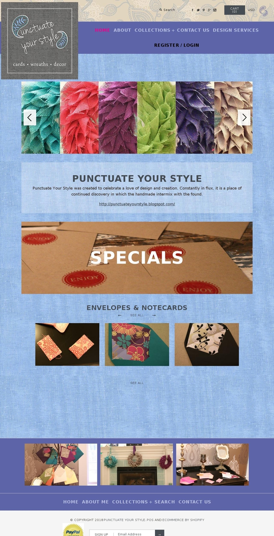 punctuateyourstyle.com — Shopify storefront screenshot