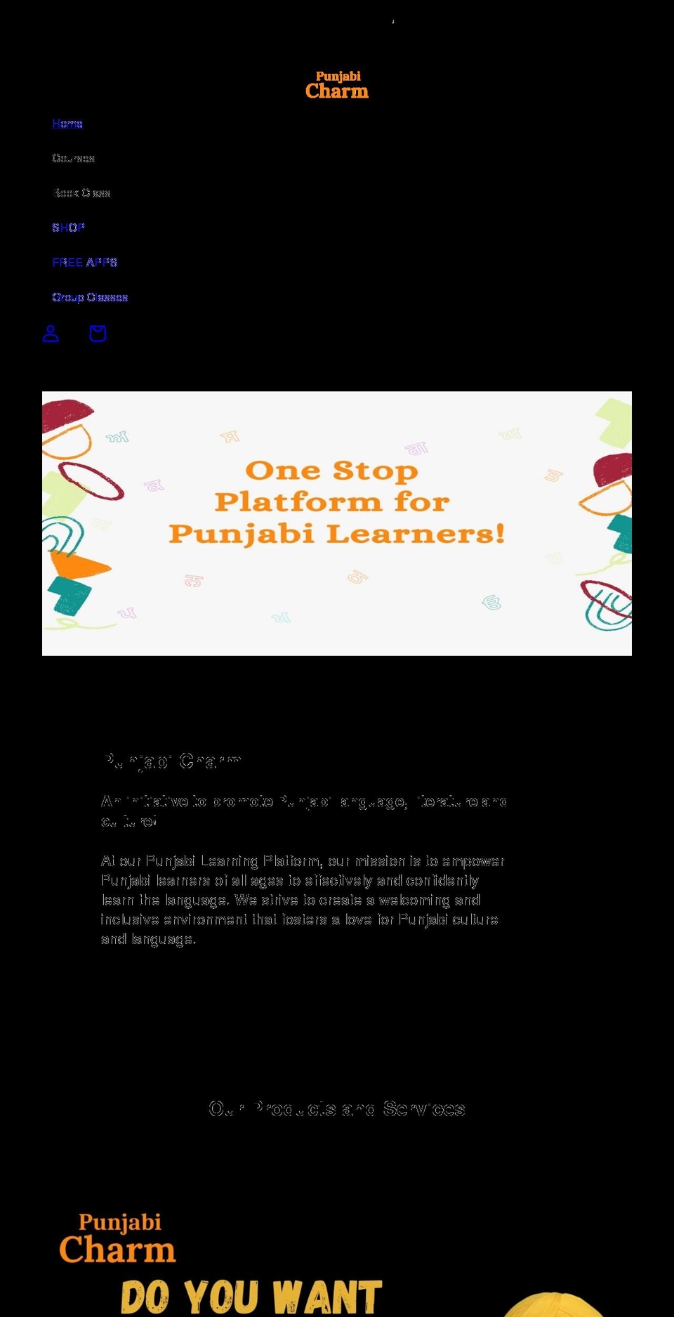 punjabicharm.com shopify website screenshot