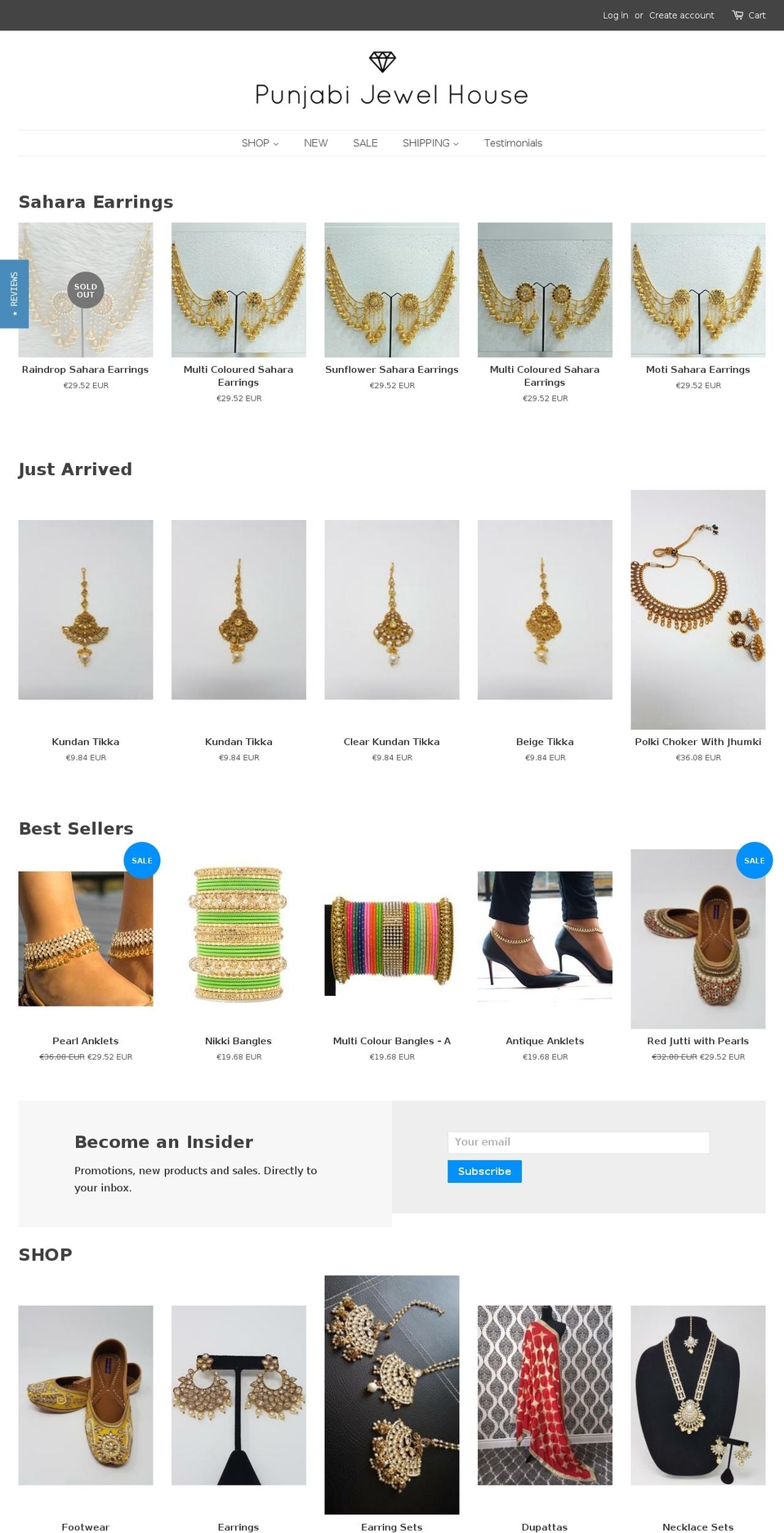 punjabijewelhouse.com shopify website screenshot